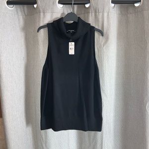 Sleeveless Mock Neck Sweater Tank